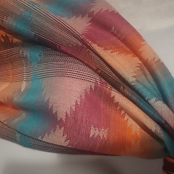 Multicolor Aztec Patterned Scarf - Picture 3 of 5